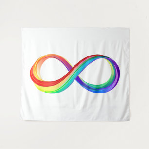 Gelaagd Rainbow Infinity symbool Wandkleed
