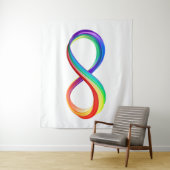 Gelaagd Rainbow Infinity symbool Wandkleed (In situ)