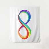 Gelaagd Rainbow Infinity symbool Wandkleed (Voorkant)