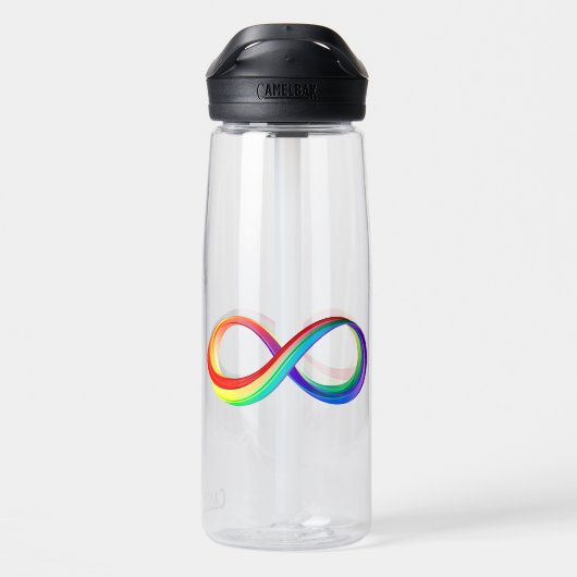 Gelaagd Rainbow Infinity symbool Waterfles (Achterkant)