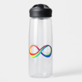Gelaagd Rainbow Infinity symbool Waterfles (Voorkant)