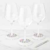 Gelaagd Rainbow Infinity symbool Wijnglaslabel (Set)