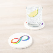 Gelaagd Rainbow Infinity symbool Zandsteen Onderzetter (Zijkant)