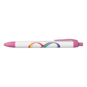 Gelaagd Rainbow Infinity symbool Zwarte Inkt Pen (Bovenkant)