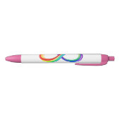 Gelaagd Rainbow Infinity symbool Zwarte Inkt Pen (Bodem)