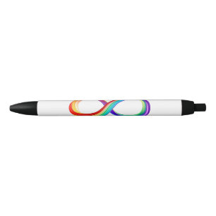 Gelaagd Rainbow Infinity symbool Zwarte Inkt Pen