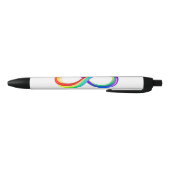 Gelaagd Rainbow Infinity symbool Zwarte Inkt Pen (Bodem)