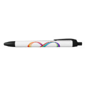 Gelaagd Rainbow Infinity symbool Zwarte Inkt Pen (Bovenkant)