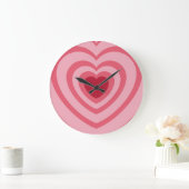 Gelaagd roze hart esthetisch grote klok (Huis)