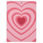 Gelaagd roze hart esthetisch klembord (Achterkant)