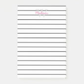 Gelaagd zwart roze en wit post-it® notes (Voorkant)
