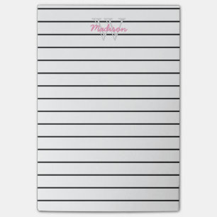Gelaagd zwart roze en wit post-it® notes