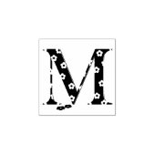 Gelaagde aanloopbrief M Rubberstempel (Afrduk)