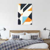 Gelaagde Abstracte Geometrie Canvas Afdruk (Insitu (Slaapkamer))