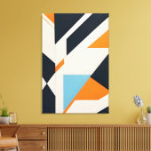 Gelaagde Abstracte Geometrie Canvas Afdruk (Insitu (Woonkamer))