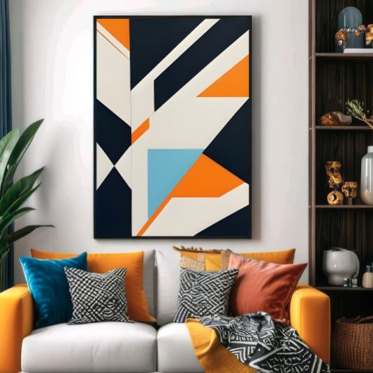 Gelaagde Abstracte Geometrie Poster
