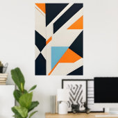 Gelaagde Abstracte Geometrie Poster (Thuiskantoor)