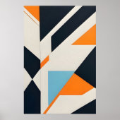Gelaagde Abstracte Geometrie Poster (Voorkant)