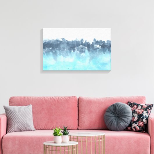 Gelaagde Abstracte verf van het Onduidelijke beeld Canvas Afdruk (Insitu (Woonkamer))