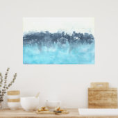 Gelaagde Abstracte verf van het Onduidelijke beeld Poster (Keuken)