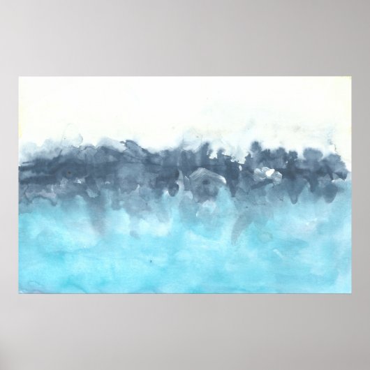 Gelaagde Abstracte verf van het Onduidelijke beeld Poster (Voorkant)