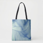 Gelaagde Aqua Tote Bag (Voorkant)