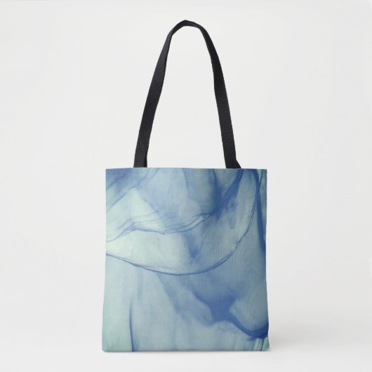 Gelaagde Aqua Tote Bag (Voorkant)