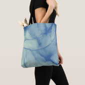 Gelaagde Aqua Tote Bag (Dichtbij)