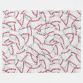 Gelaagde Baseball Patroon Fleece Deken (Voorkant (Horizontaal))