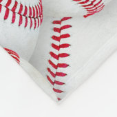 Gelaagde Baseball Patroon Fleece Deken (Hoek)