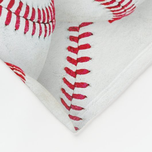 Gelaagde Baseball Patroon Fleece Deken (Hoek)