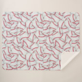 Gelaagde Baseball Patroon Sherpa Deken (Voorkant (horizontaal))