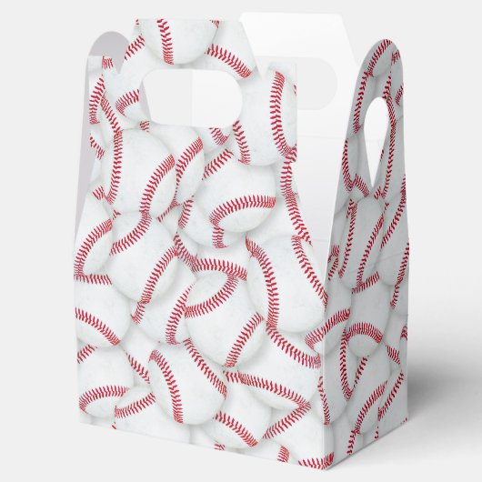 Gelaagde Baseball Pattern Birthday Bedankdoosjes (Geopend)