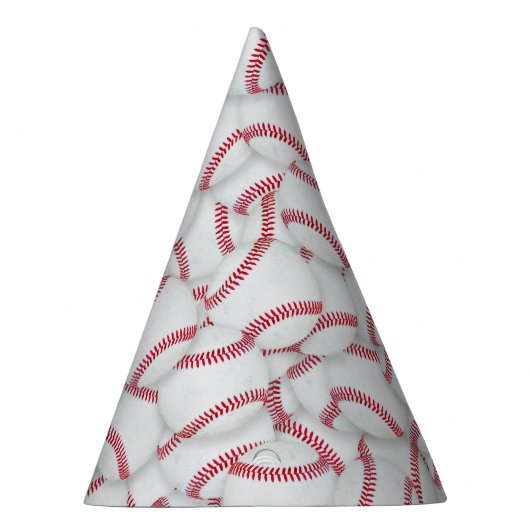 Gelaagde Baseball Pattern Birthday Feesthoedjes (Rechts)