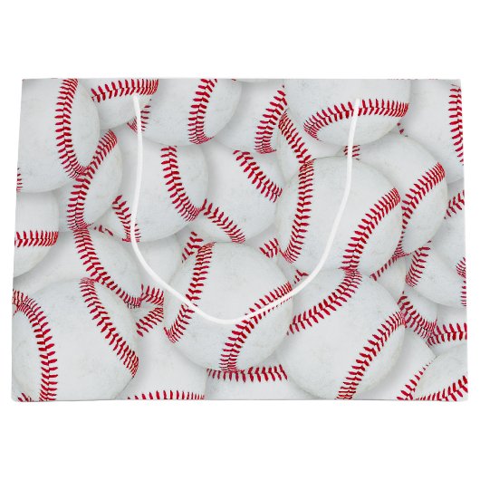 Gelaagde Baseball Pattern Birthday Groot Cadeauzakje (Voorkant)