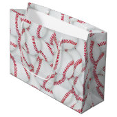 Gelaagde Baseball Pattern Birthday Groot Cadeauzakje (Voorkant Gekanteld)