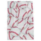 Gelaagde Baseball Pattern Birthday Medium Cadeauzakje (Achterkant)