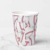 Gelaagde Baseball Pattern Birthday Papieren Bekers (Rechts)