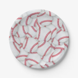 Gelaagde Baseball Pattern Birthday Papieren Bordje