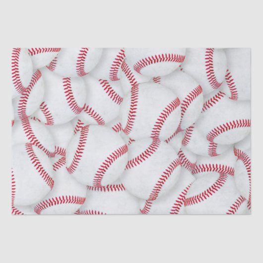 Gelaagde Baseball Pattern Birthday Tissuepapier (Voorkant)