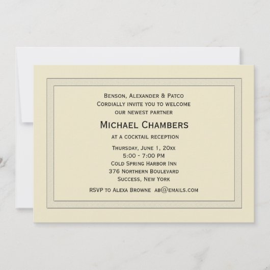 Gelaagde bedrijfsuitnodigingen kaart (Voorkant)