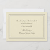 Gelaagde Bereavement Dank u Notecard Bedankkaart (Voorkant)