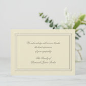 Gelaagde Bereavement Dank u Notecard Bedankkaart (Staand voorkant)