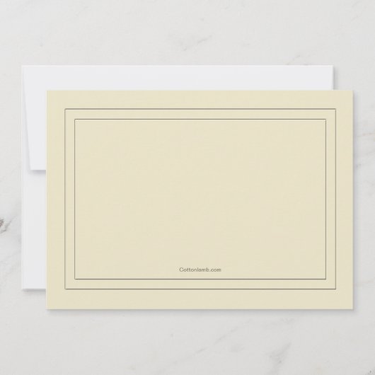 Gelaagde Bereavement Dank u Notecard Bedankkaart (Achterkant)