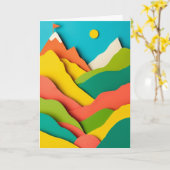 Gelaagde Berg Vlag Piek Kaart (Gele Bloem)