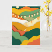 Gelaagde Berglantaarns Kaart (Gele Bloem)