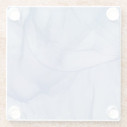 Gelaagde blauw glazen onderzetter (Achterkant)