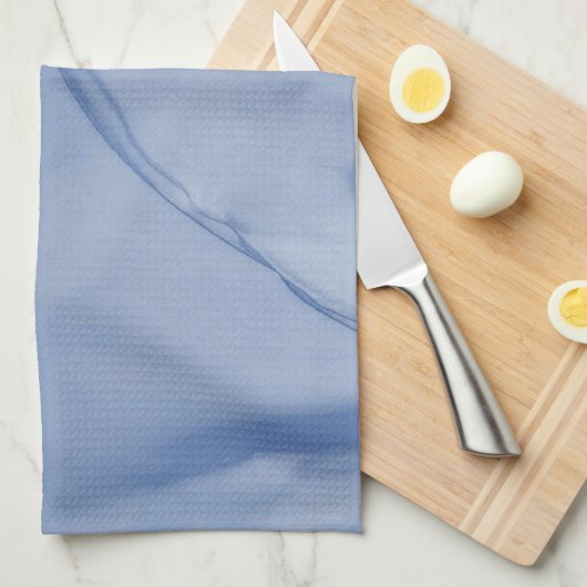 Gelaagde Blauwe Theedoek (Quarter Fold)
