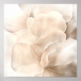 Gelaagde Bloemblad Rust – Elegante Abstract #3 Poster