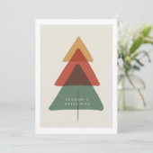 Gelaagde Boom - Seizoensgroeten Feestdagenkaart (Staand voorkant)